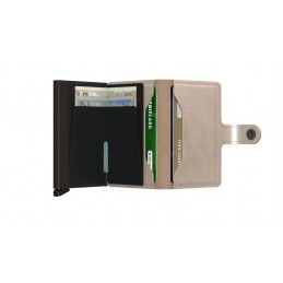 SECRID Miniwallet - Porte-cartes Cuir Metallic compact et sécurisé