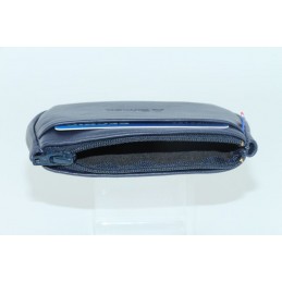LE CAÏMAN - Porte-monnaie zippé en cuir aspect lisse avec 2 emplacements cartes