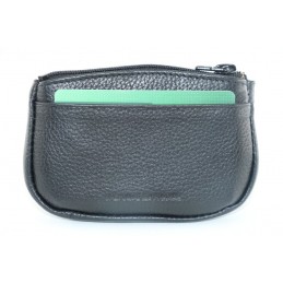 LE CAÏMAN - Porte-monnaie zippé en cuir Madras avec 2 emplacements cartes