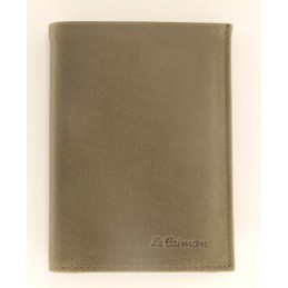 Portefeuille - LE CAÏMAN - Portefeuille 3 volets en cuir gras authentique