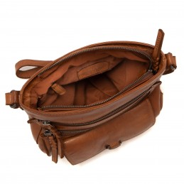 Gianni Conti - Sac bandoulière avec poche rabat cuir vintage