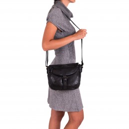 Sac bandoulière - Gianni Conti - Sac bandoulière à rabat cuir vintage