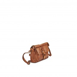 Gianni Conti - Sac bandoulière à rabat cuir vintage