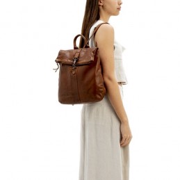 Sac à dos - Gianni Conti - Sac à dos à rabat cuir vintage