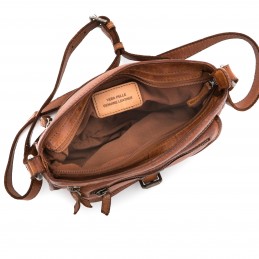 Gianni Conti - Sac bandoulière avec poche à rabat cuir vintage