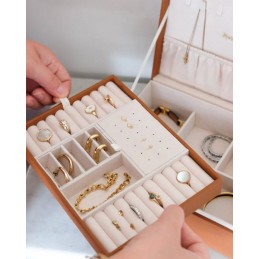 Coffret Bijoux - MAISON SCARLETT - Boite à bijoux Louise - Grainé