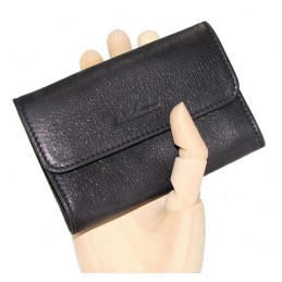 LE CAÏMAN - Porte-monnaie à rabat en cuir gloss aspect brillant