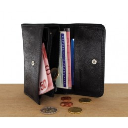LE CAÏMAN - Porte-monnaie à rabat en cuir gloss aspect brillant