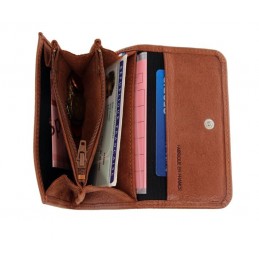 LE CAÏMAN - Porte-monnaie à rabat en cuir gloss aspect brillant