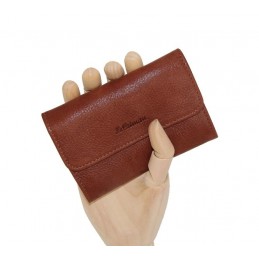 LE CAÏMAN - Porte-monnaie à rabat en cuir gloss aspect brillant