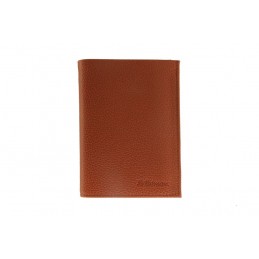 LE CAÏMAN - Portefeuille 3 volets en cuir grainé Madras