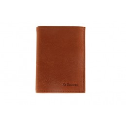 LE CAÏMAN - Portefeuille 3 volets en cuir aspect nubuck