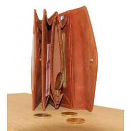 Porte monnaie - LE CAÏMAN - Porte-monnaie enveloppe en cuir gloss aspect brillant