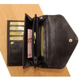 Porte monnaie - LE CAÏMAN - Porte-monnaie enveloppe en cuir gloss aspect brillant