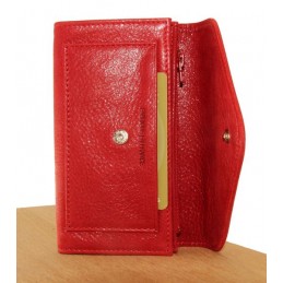 Porte monnaie - LE CAÏMAN - Porte-monnaie enveloppe en cuir gloss aspect brillant
