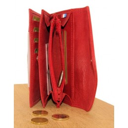 Porte monnaie - LE CAÏMAN - Porte-monnaie enveloppe en cuir gloss aspect brillant