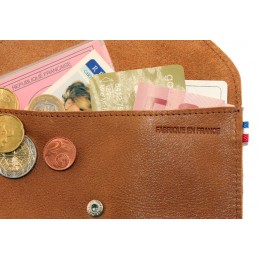 LE CAÏMAN - Porte-papiers en cuir gloss aspect brillant