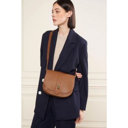 Sac bandoulière - LANCASTER - Sac Besace à Rabat Grainé - Top Double