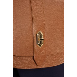 Sac bandoulière - LANCASTER - Sac Besace à Rabat Grainé - Top Double