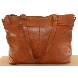 GIANNI CONTI - Grand Sac Cabas Porté Epaule cuir vintage