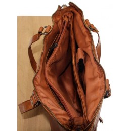 GIANNI CONTI - Grand Sac Cabas Porté Epaule cuir vintage