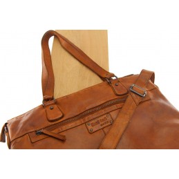 GIANNI CONTI - Grand Sac Cabas Porté Epaule cuir vintage