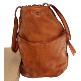 GIANNI CONTI - Sac Shopping Épaule et bandoulière cuir vintage