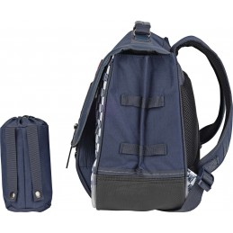 Tann's - Cartable 38 cm avec poche gourde - Mathéo bleu