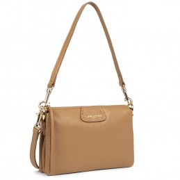 Sac épaule - LANCASTER - Pochette Grainé - Dune