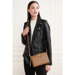 Sac épaule - LANCASTER - Pochette Grainé - Dune
