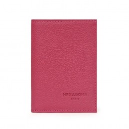 Hexagona - Porte-cartes en cuir grainé