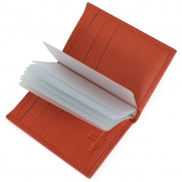 Hexagona - Porte-cartes en cuir grainé