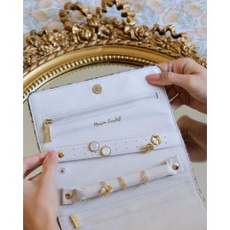 MAISON SCARLETT - Pochette à bijoux de voyage Catherine - Velours léopard