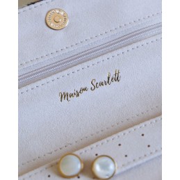 MAISON SCARLETT - Pochette à bijoux de voyage Catherine - Velours léopard
