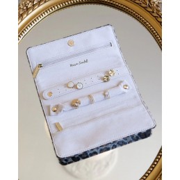 MAISON SCARLETT - Pochette à bijoux de voyage Catherine - Velours léopard
