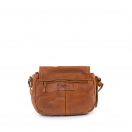 Sac bandoulière - Gianni Conti - Sac besace rabat - Cuir vintage