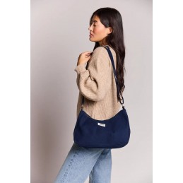 Sac épaule - Hindbag - Grand sac bandoulière Rosa - Coton bio