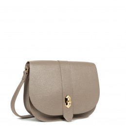 Sac bandoulière - LANCASTER - Sac Besace à Rabat Grainé - Top Double