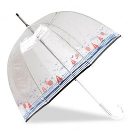 Isotoner - Parapluie cloche transparent avec motifs