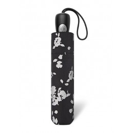 Pierre Cardin - Parapluie pliant Easymatic Motifs Fleurs Argentées