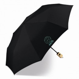 Happy Rain Earth - Parapluie pliant Mini Automatique Noir