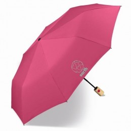 Happy Rain Earth - Parapluie pliant Mini Automatique Rose Fuchsia