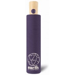 Happy Rain Earth - Parapluie pliant Mini Automatique Prune