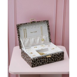 Maison Scarlett - Boîte à bijoux Louise - Velours Léopard