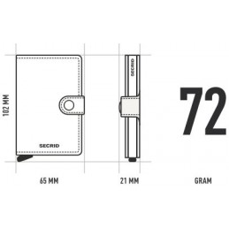Porte Cartes - SECRID Miniwallet - Porte-cartes Cuir Pebble compact et sécurisé