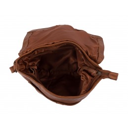 GIANNI CONTI - Sac Gibecière avec Rabat cuir vintage