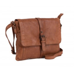 GIANNI CONTI - Sac Gibecière avec Rabat cuir vintage