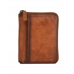 Portefeuille - Gianni Conti - Portefeuille zippé - Cuir Vintage