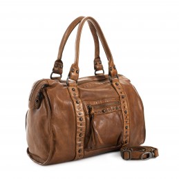 Sac à main - Gianni Conti - Sac Shopping clouté - Cuir Vintage