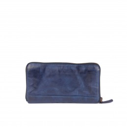 Portefeuille - Gianni Conti - Grand portefeuille zippé - Cuir vintage